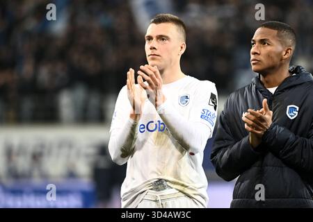 Gand, Belgique. 09 novembre 2025. Daan Heymans de Genk est photographié après un match de football entre KAA Gent et KRC Genk, dimanche 09 novembre 2025 à Gent, le jour 14 de la première division 'Jupiler Pro League' 2025-2026 du championnat belge. BELGA PHOTO MAARTEN STRAETEMANS crédit : Belga News Agency/Alamy Live News Banque D'Images