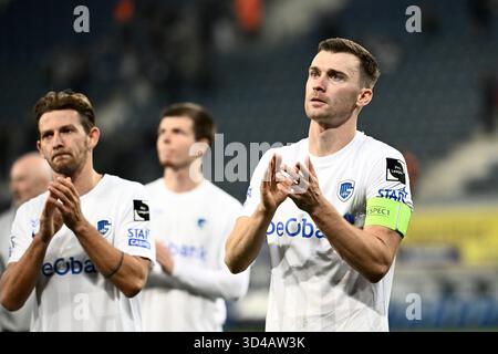Gand, Belgique. 09 novembre 2025. Bryan Heynen de Genk est photographié après un match de football entre KAA Gent et KRC Genk, dimanche 09 novembre 2025 à Gent, le jour 14 de la première division 'Jupiler Pro League' 2025-2026 du championnat belge. BELGA PHOTO MAARTEN STRAETEMANS crédit : Belga News Agency/Alamy Live News Banque D'Images