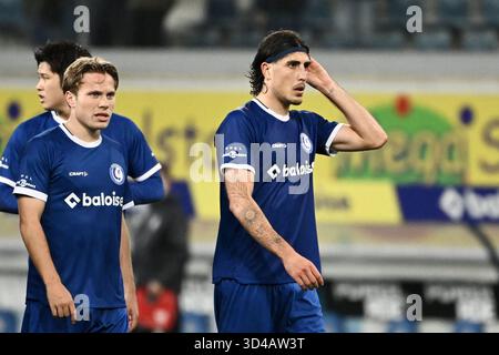 Gand, Belgique. 09 novembre 2025. Omri Gandelman de Gand est photographié après un match de football entre KAA Gent et KRC Genk, dimanche 09 novembre 2025 à Gand, le jour 14 de la première division 'Jupiler Pro League' 2025-2026 du championnat belge. BELGA PHOTO MAARTEN STRAETEMANS crédit : Belga News Agency/Alamy Live News Banque D'Images