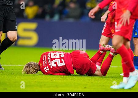 Broendby, Danemark. 09 novembre 2025. 3F Superliga-kampen Mellem Broendby IF og FC Nordsjaelland paa Broendby Stadion i Broendby, soendag den 9. novembre 2025. Crédit : Ritzau/Alamy Live News Banque D'Images