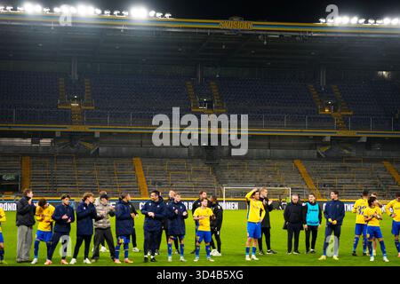 Broendby, Danemark. 09 novembre 2025. 3F Superliga-kampen Mellem Broendby IF og FC Nordsjaelland paa Broendby Stadion i Broendby, soendag den 9. novembre 2025. Crédit : Ritzau/Alamy Live News Banque D'Images