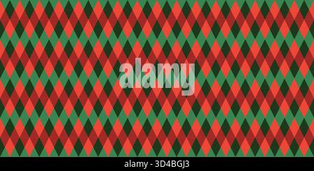 Motif de Noël rouge vert losange Illustration de Vecteur