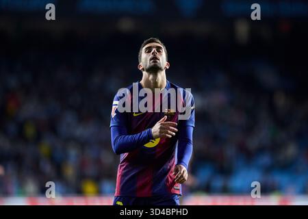 Vigo, Espagne. 10 novembre 2025. VIGO, ESPAGNE - 9 NOVEMBRE : Ferran Torres du FC Barcelone réagit au match LaLiga EA Sports entre le RC Celta de Vigo et le FC Barcelone au stade Abanca Balaidos le 9 novembre 2025 à Vigo, Espagne. (Photo de Diego Simon/photo Players images/Magara Press) crédit : Magara Press SL/Alamy Live News Banque D'Images