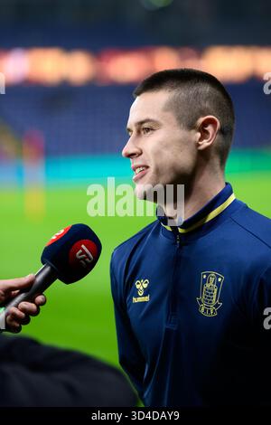 Broendby, Danemark. 09 novembre 2025. Oliver Villadsen de Broendby vu lors du match de Superliga 3F entre Broendby IF et FC Nordsjaelland au Broendby Stadion à Broendby. Crédit : Gonzales photo/Alamy Live News Banque D'Images