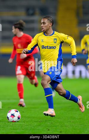 Broendby, Danemark. 09 novembre 2025. Noah Nartey (35) de Broendby vu lors du match de 3F Superliga entre Broendby IF et FC Nordsjaelland au Broendby Stadion à Broendby. Crédit : Gonzales photo/Alamy Live News Banque D'Images