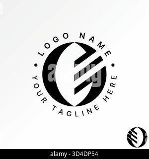 Lettre E police sur feuille espace négatif marquage capital élément boucle logo minimal concept graphique créatif premium vecteur image stock top vente Illustration de Vecteur