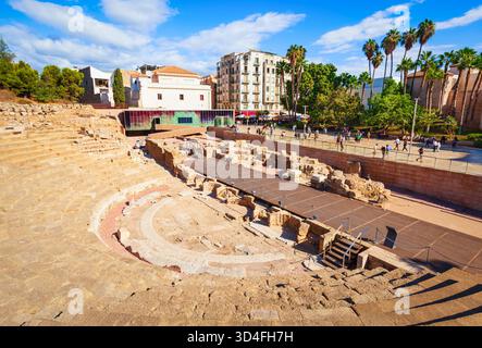 Le théâtre romain de Malaga ou Teatro Romano de Malaga est les vestiges archéologiques du théâtre de l'ancienne Malacca dans la ville de Malaga, en Espagne Banque D'Images