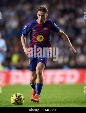 Vigo, Espagne. 10 novembre 2025. Fermin Lopez du FC Barcelone lors du match de Liga 2025-2026, date 12 entre le RC Celta et le FC Barcelone a joué au stade Abanca Balaidos le 09 novembre 2025 à Vigo, Espagne. (Photo de Pedro Mina/PRESSIN) crédit : PRESSINPHOTO SPORT AGENCY/Alamy Live News Banque D'Images