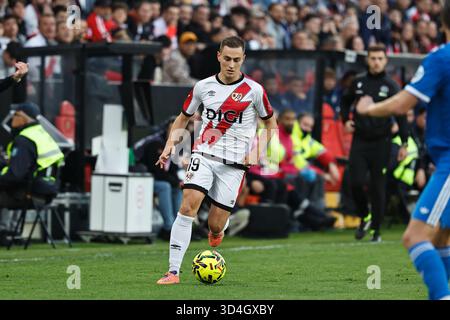 Madrid, Espagne. 9 novembre 2025. Jorge de Frutos (RayoVallecano) Football/Football : Espagnol 'LaLiga EA Sports' match entre Rayo Vallecano de Madrid - Real Madrid CF à l'Estadio de Vallecas à Madrid, Espagne . Crédit : Mutsu Kawamori/AFLO/Alamy Live News Banque D'Images