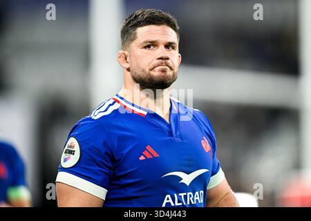 Paris, France. 08 novembre 2025. Julien Marchand lors de l'Autumn Nations Series XV rugby union match France VS Afrique du Sud (Springboks) le 8 novembre 2025 au stade de France à Saint-Denis près de Paris crédit : Victor Joly/Alamy Live News Banque D'Images