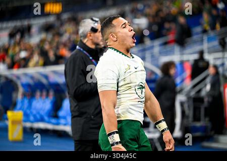 Paris, France. 08 novembre 2025. Cheslin Kolbe lors de l'Autumn Nations Series XV Rugby union match France VS Afrique du Sud (Springboks) le 8 novembre 2025 au stade de France à Saint-Denis près de Paris, France crédit : Victor Joly/Alamy Live News Banque D'Images