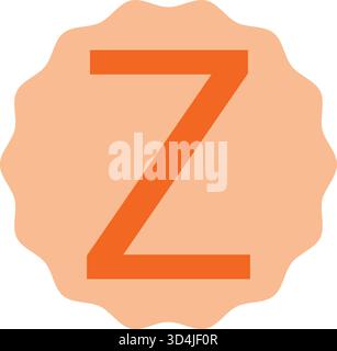 Typographie créative de vecteur de lettre Z élégante sur fond blanc. Idéal pour le branding, les mises en page de typographie créative, les initiales de logo, les tableaux éducatifs. Illustration de Vecteur