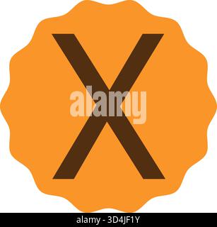 Logo élégant de la lettre X avec des tons marron riche et marron clair. Parfait pour les entreprises, les agences créatives ou numériques à la recherche d'un accueil chaleureux et moderne. Illustration de Vecteur