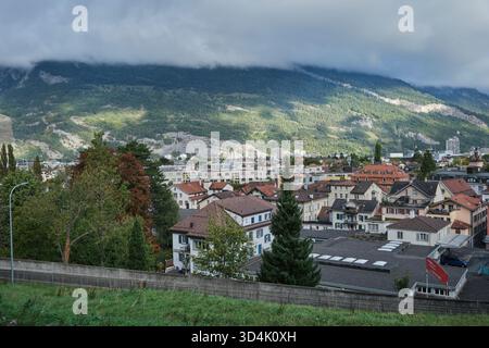 Vue de Coire depuis Rosenhügel Banque D'Images