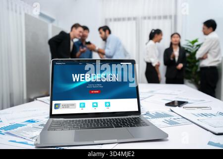 Le logiciel de conception de site Web fournit un modèle rapide pour les affaires de détail en ligne et le commerce électronique Banque D'Images