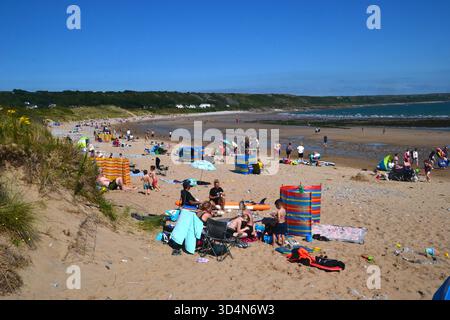 Port Eynon, péninsule de Gower, pays de Galles du Sud, Royaume-Uni Banque D'Images