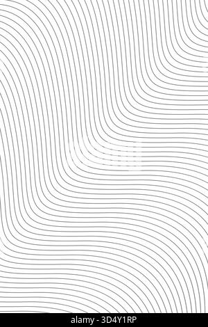 Les lignes courbes noires élégantes créent une illusion d'onde fluide sur un fond blanc. Parfait pour la conception abstraite arrière-plan de graphisme de mouvement mise en page Web Illustration de Vecteur