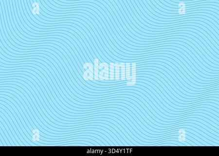 Fond abstrait bleu clair avec des lignes ondulées douces et des courbes fluides créant une sensation de mouvement et un mouvement visuel calme idéal pour le moderne Illustration de Vecteur