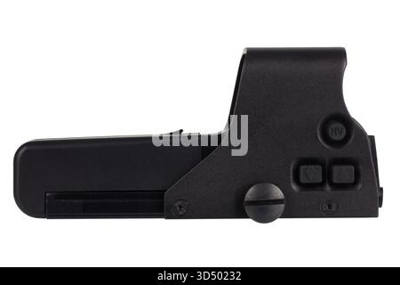 Viseur de collimateur optique moderne. Isolé sur fond blanc. Banque D'Images