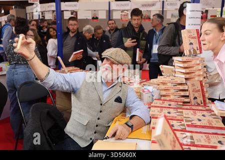 Philippe Etchebest, chef et présentateur de télévision, à la Foire du livre de Brive, France. Banque D'Images