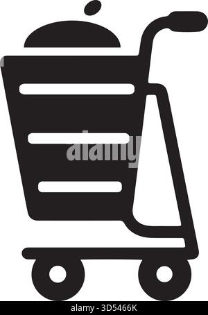 Black White Sale silhouettes : graphique vectoriel de shopping Black Friday minimaliste. Illustration de Vecteur