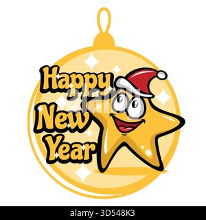 Logo moderne belle étoile de Noël Illustration de Vecteur