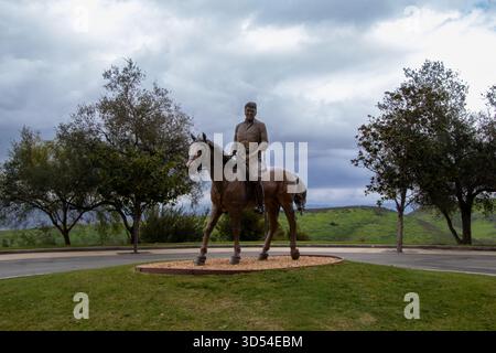 Le long de la Statue du Trail par Donald Reed Banque D'Images