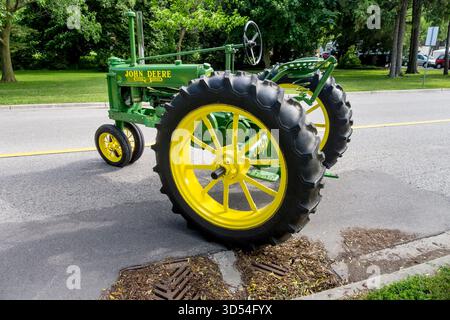 Un tracteur John Deere ancien et restauré de 1936 Banque D'Images