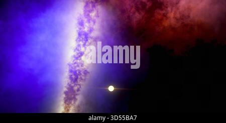 Ar Scorpii B est une étoile naine blanche dans le système binaire Ar Scorpii, et ses émissions pulsées l'ont classée comme la toute première étoile blanche d Banque D'Images