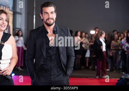 Mario Casas assiste à la première conférence photo 'la Cena' au Cines Kinepolis le 13 octobre 2025 à Madrid, Espagne avec : Mario Casas assiste à la première conférence photo 'la Cena' au Cines Kinepolis le 13 octobre 2025 à Madrid, Espagne où : Madrid, Espagne quand : 13 Oct 2025 crédit : Oscar Gonzalez/WENN Banque D'Images