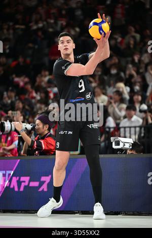 TOYOTA ARENA TOKYO, Tokyo, Japon. 13 novembre 2025. Aimen Bouguerra (), 13 NOVEMBRE 2025 - volleyball : 2025-26 HOMMES DE LIGUE SV entre Tokyo Great Bears - Wolfdogs Nagoya à la TOYOTA ARENA TOKYO, Tokyo, Japon. Crédit : AFLO SPORT/Alamy Live News Banque D'Images