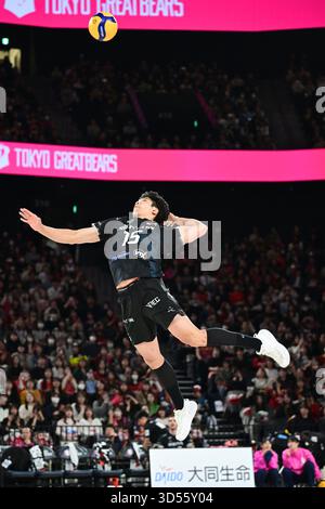 TOYOTA ARENA TOKYO, Tokyo, Japon. 13 novembre 2025. Kento Miyaura (), 13 NOVEMBRE 2025 - volleyball : 2025-26 HOMMES DE LIGUE SV entre Tokyo Great Bears - Wolfdogs Nagoya à TOYOTA ARENA TOKYO, Tokyo, Japon. Crédit : AFLO SPORT/Alamy Live News Banque D'Images