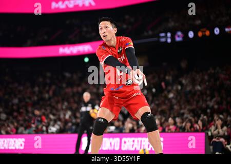 TOYOTA ARENA TOKYO, Tokyo, Japon. 13 novembre 2025. Shunsuke Watanabe (), 13 NOVEMBRE 2025 - volleyball : 2025-26 HOMMES DE LA LIGUE SV entre Tokyo Great Bears et Wolfdogs Nagoya à la TOYOTA ARENA TOKYO, Tokyo, Japon. Crédit : AFLO SPORT/Alamy Live News Banque D'Images
