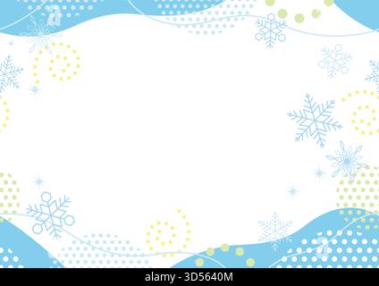 Fond d'hiver abstrait sans couture avec des flocons de neige. Illustration vectorielle. Répétable horizontalement. Illustration de Vecteur