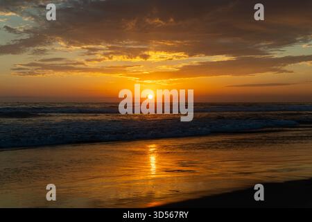 Mission Beach Sunset à San Diego, Californie, États-Unis Banque D'Images