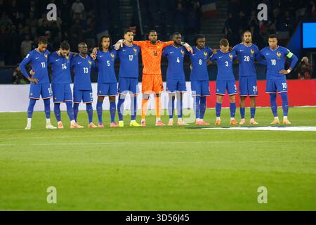 Paris, France. 13 novembre 2025. L'équipe de France lors du match de qualification de la Coupe du monde de football 2026, France vs Ukraine au stade du Parc des Princes, Paris, France le 13 novembre 2025. Photo de Henri Szwarc/ABACAPRESS.COM crédit : Abaca Press/Alamy Live News Banque D'Images