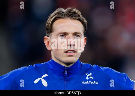 Oslo, Norvège. 13 novembre 2025. Sander Berge de Norvège vu lors du match de qualification pour la Coupe du monde 2026 entre la Norvège et l'Estonie au stade Ullevaal à Oslo. Crédit : Gonzales photo/Alamy Live News Banque D'Images