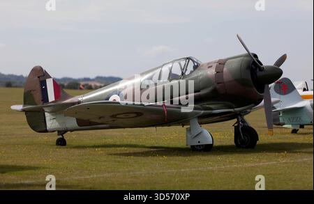 A Replica, Commonwealth Aircraft Corporation CA-13 Boomerang, exposé statique au spectacle aérien de la bataille d'Angleterre, IWM Duxford, 2025 Banque D'Images