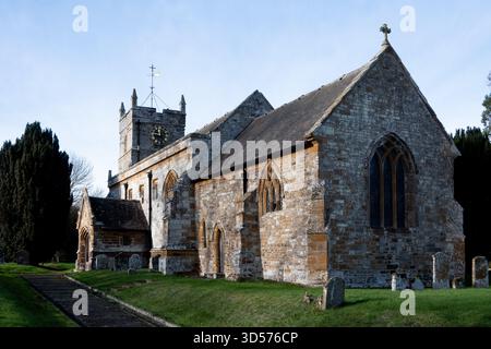 Mme Mary the Virgin Church, Farthingstone, Northamptonshire, Angleterre, Royaume-Uni Banque D'Images