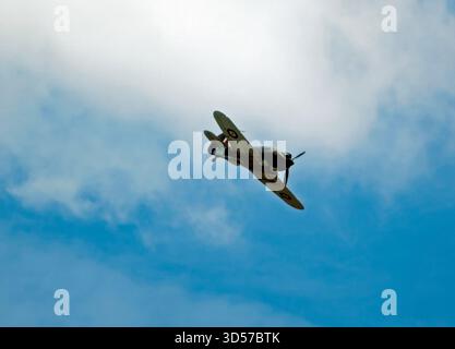 A Replica, Commonwealth Aircraft Corporation CA-13 Boomerang, effectuant une exposition volante, au spectacle aérien de la bataille d'Angleterre, IWM Duxford, 2025 Banque D'Images