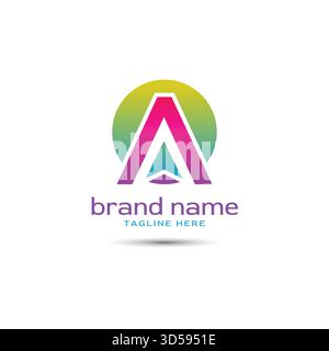 Lettre circulaire un concept de logo avec flèche Illustration de Vecteur