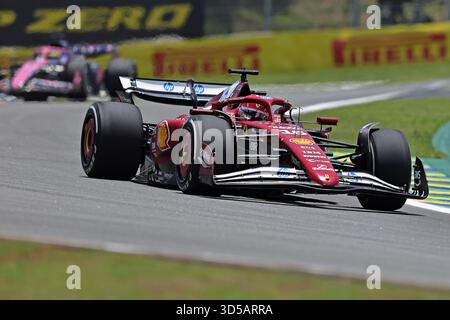 7 novembre 2925 ; Sao Paulo, Brésil Charles Leclerc (mon) Scuderia Ferrari SF-25 lors des essais libres du Grand Prix F1 du Brésil à Autodromo Jose Carlos Pace Banque D'Images