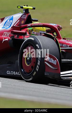 7 novembre 2925 ; Sao Paulo, Brésil Lewis Hamilton (GBR) Scuderia Ferrari SF-25 lors des essais libres du Grand Prix F1 du Brésil à Autodromo Jose Carlos Pace Banque D'Images