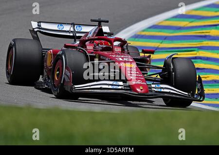 7 novembre 2925 ; Sao Paulo, Brésil Charles Leclerc (mon) Scuderia Ferrari SF-25 lors des essais libres du Grand Prix F1 du Brésil à Autodromo Jose Carlos Pace Banque D'Images