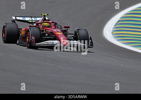 7 novembre 2925 ; Sao Paulo, Brésil Lewis Hamilton (GBR) Scuderia Ferrari SF-25 lors des essais libres du Grand Prix F1 du Brésil à Autodromo Jose Carlos Pace Banque D'Images