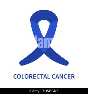 Ruban de sensibilisation au cancer colorectal, illustration. Banque D'Images