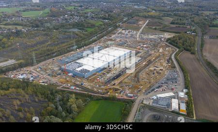 Construction d'un nouveau centre de données à Farciennes, Belgique, Banque D'Images