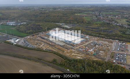 Construction d'un nouveau centre de données à Farciennes, Belgique, Banque D'Images