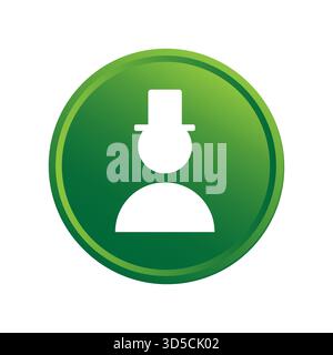 Icône de profil gentleman. Symbole silhouette homme. Vecteur utilisateur privé. Figurine haut de gamme. SPE 10. Illustration de Vecteur