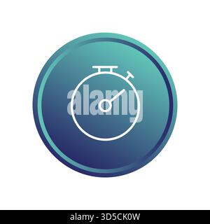 Icône chronomètre. Symbole de mesure du temps. Vecteur de contrôle de vitesse. Elément dégradé bleu. SPE 10. Illustration de Vecteur